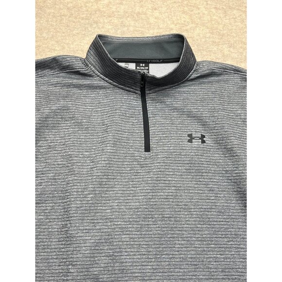 Under Armour Golf Grey Quarter Zip Long Sleeve Activewear Pullover Men's 3XL - Picture 2 of 8